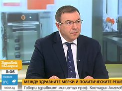Проф. Костадин Ангелов, министър на здравеопазването, в интервю за "Здравей, България", Нова телевизия